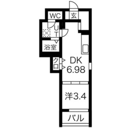 長瀬駅 徒歩7分 1階の物件間取画像